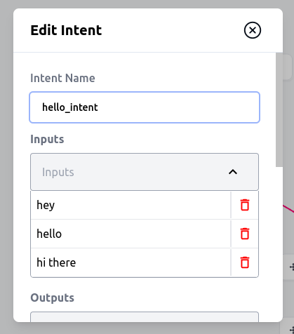 Intent Editor Modal