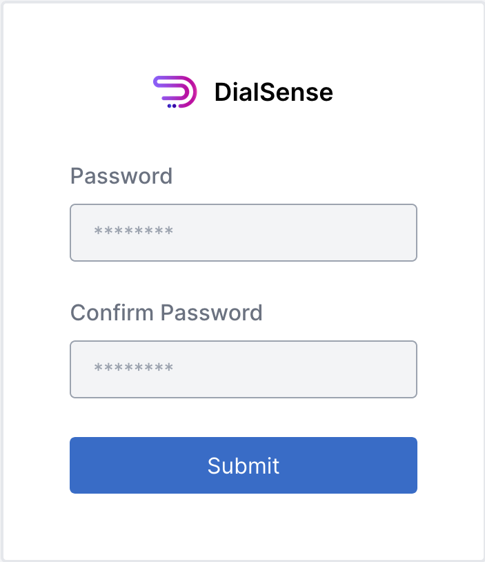 DialSense set password