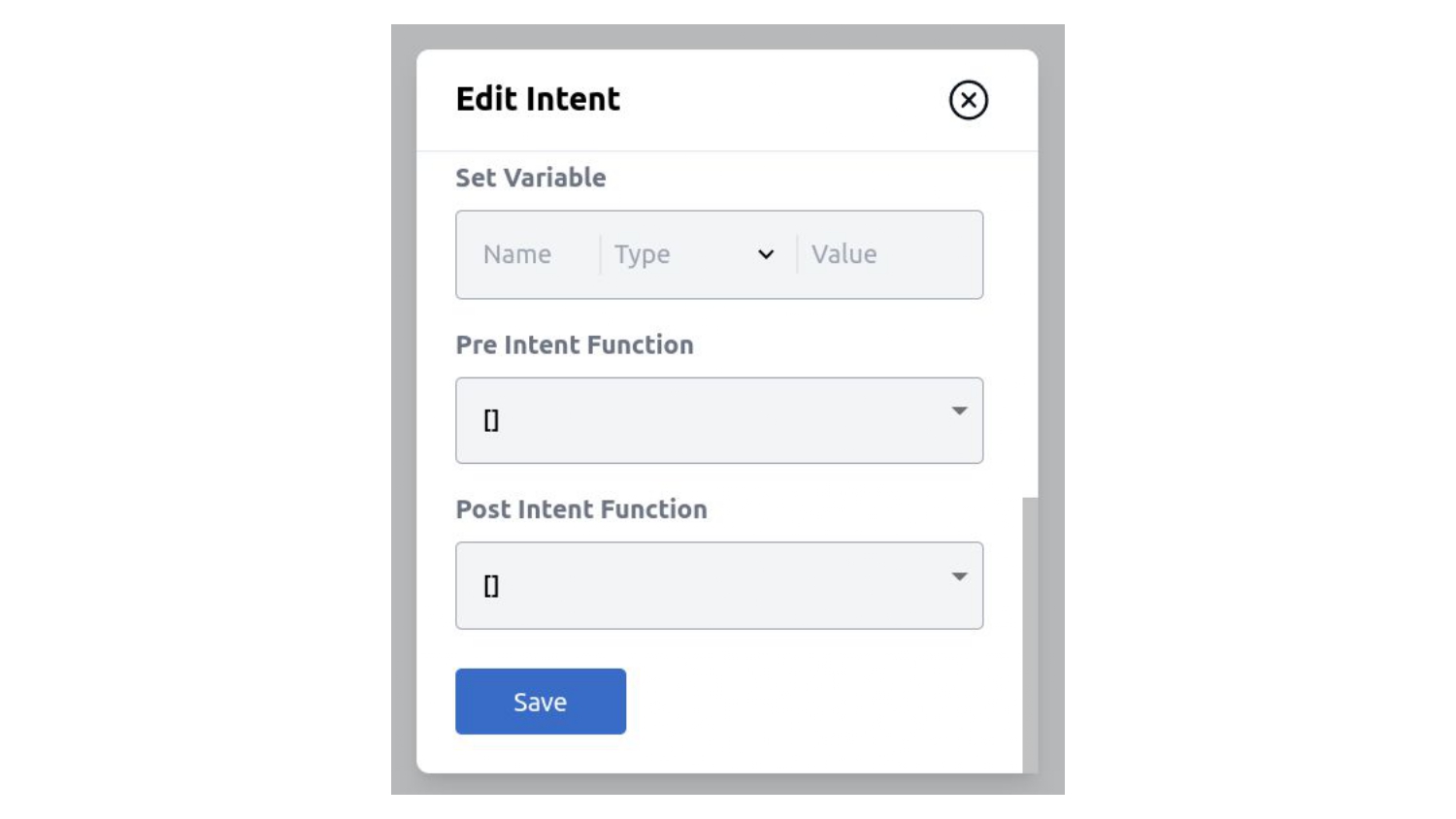 Save intent changes